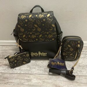 NWT Harry potter backpack, phone crossbody bag, and mini wallet